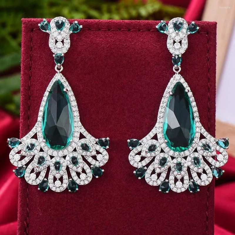 Boucles d'oreilles pendantes GODK bureau à la mode OL brésil femmes bijoux de mode Zircon cubique goutte pour accessoires de fête de mariage