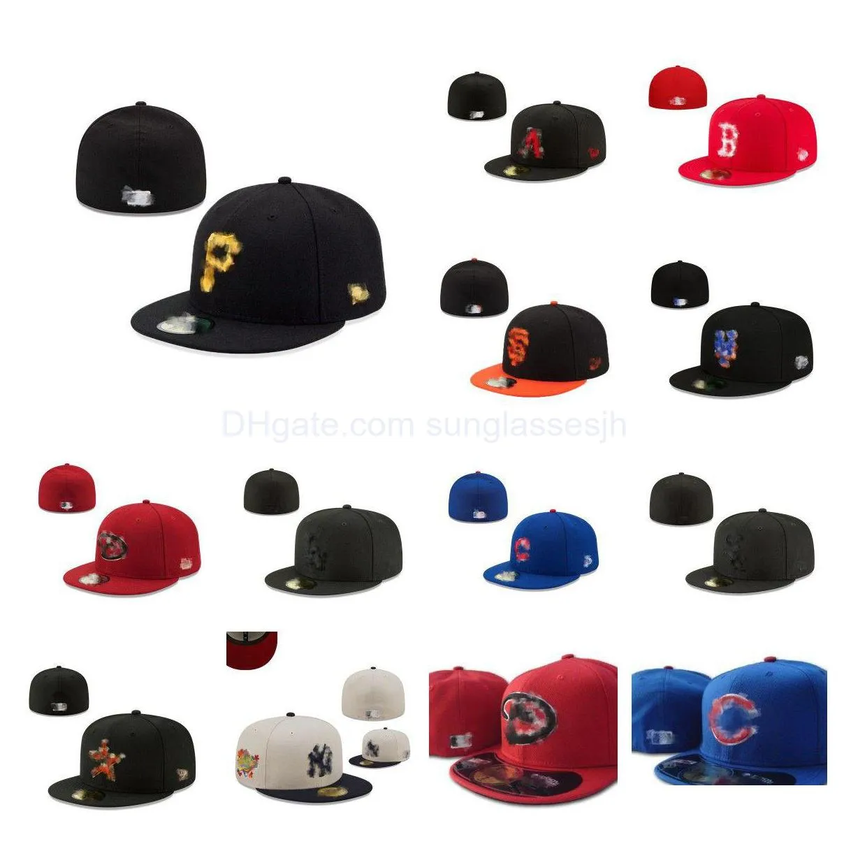 Ball Caps Designer Fitted Hats Snapbacks Hat Adjustable Baskball Football Embroidery All Team Letters Solid Outdoor Sports Flat Dhl1H