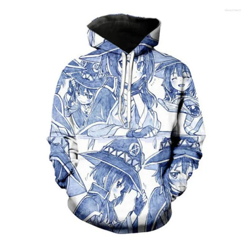 Vrouwen Hoodies Soshirl Anime Hoodie Aqua En Megumin Streetwear Cool Hiphop Meisjes Print Sweatshirts Mannen 2023 Casual Volledige Tops trainingspak