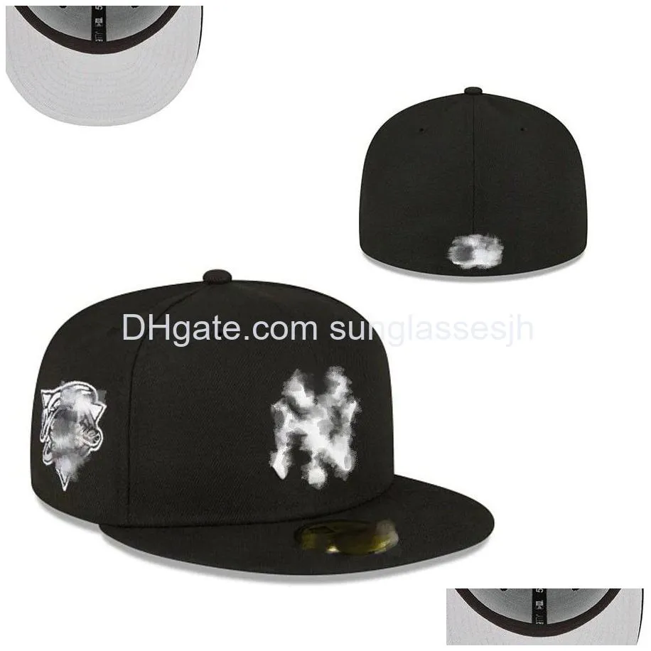 2023 fitted hats snapbacks hat adjustable baskball caps all team logo top quality outdoor sports embroidery cotton flat closed beanies flex sun cap mix order sizes