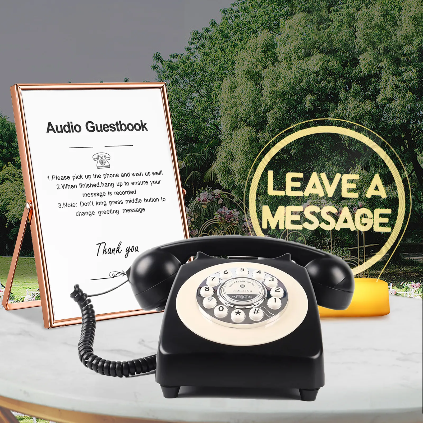 Audio Guest Book For Weddings: Record Voicemails on a Vintage Phone