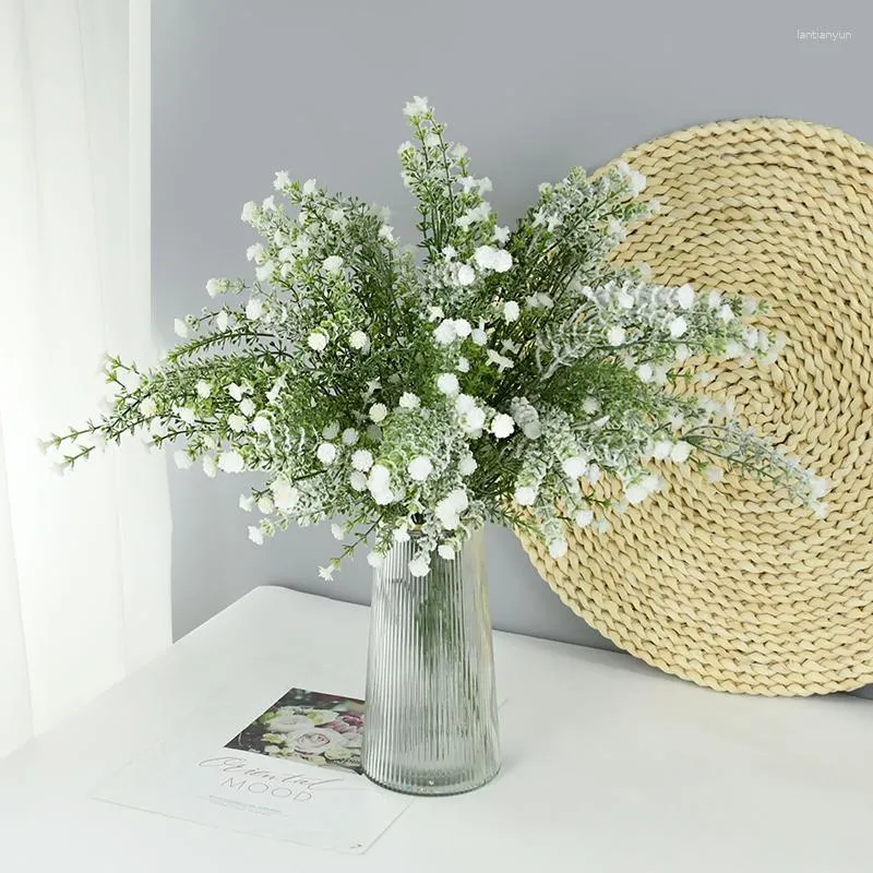 장식용 꽃 1pc 70cm 아기 호흡 인공 플라스틱 gypsophila diy 꽃다발 웨딩 파티 장식 홈 정원 가짜 식물