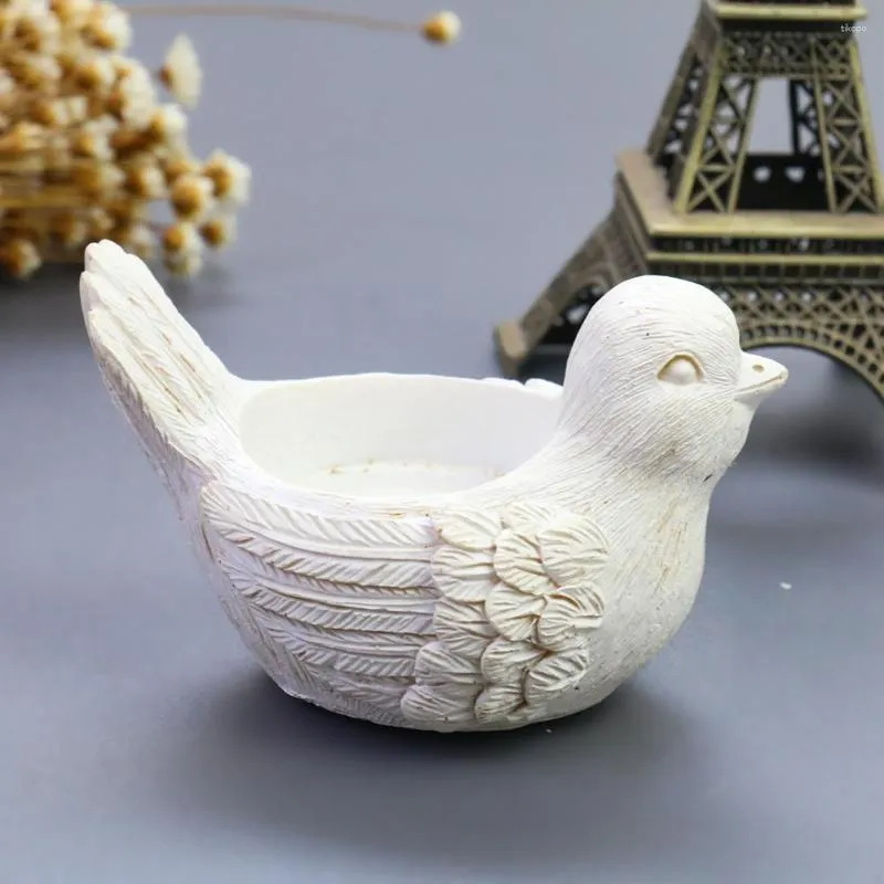 Candle Holders Nordic Resin Bird Sculpture Tea Light Holder Retro Candlestick Wedding Decoration Table Centerpieces Home Decor Craft