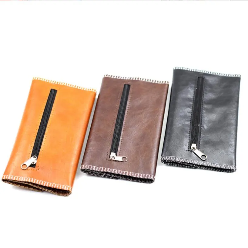 Smoking Pipes Leather hand roll bag, hand cigarette bag, cut tobacco bag, cigarette holder, cut tobacco moisturizing bag