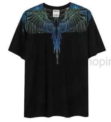 Mb Trendy Brand New Wings Short Sleeve Marcelo Classic Feather Men's and Women's Printed T-shirt07fk 28