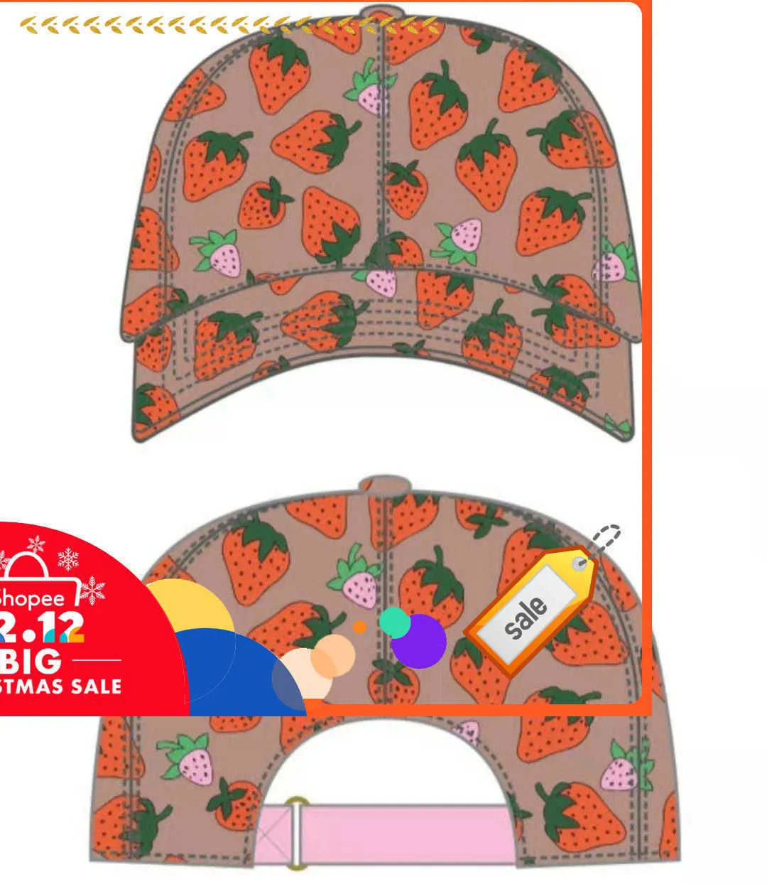 8 Quality Strawberry Baseball Caps Man's Cotton Cactus Classic Letter Ball Caps Summer Women Sun Hats Regulowany czapkę Snapback Girl'83