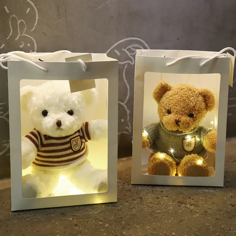 Boneca de urso de 30 cm por atacado, brinquedo de pelúcia, presente de feriado, peças de decoração de interiores