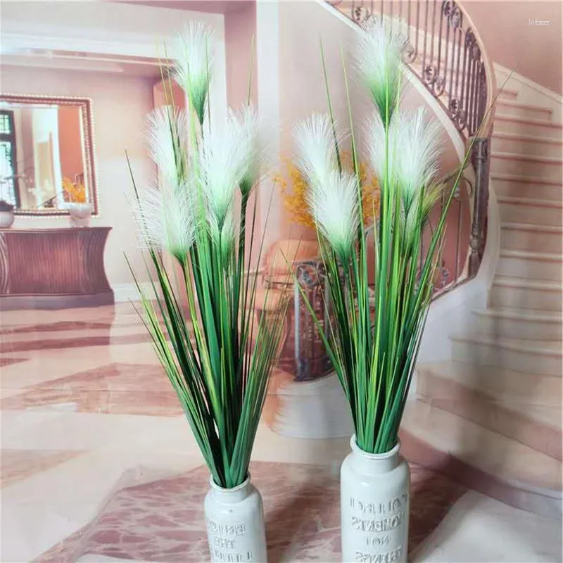 Decorative Flowers High Quality Artificial Reed Grass Simulation Onion Bunch Wedding Fake Garden Flower Greening Office Family House Decor