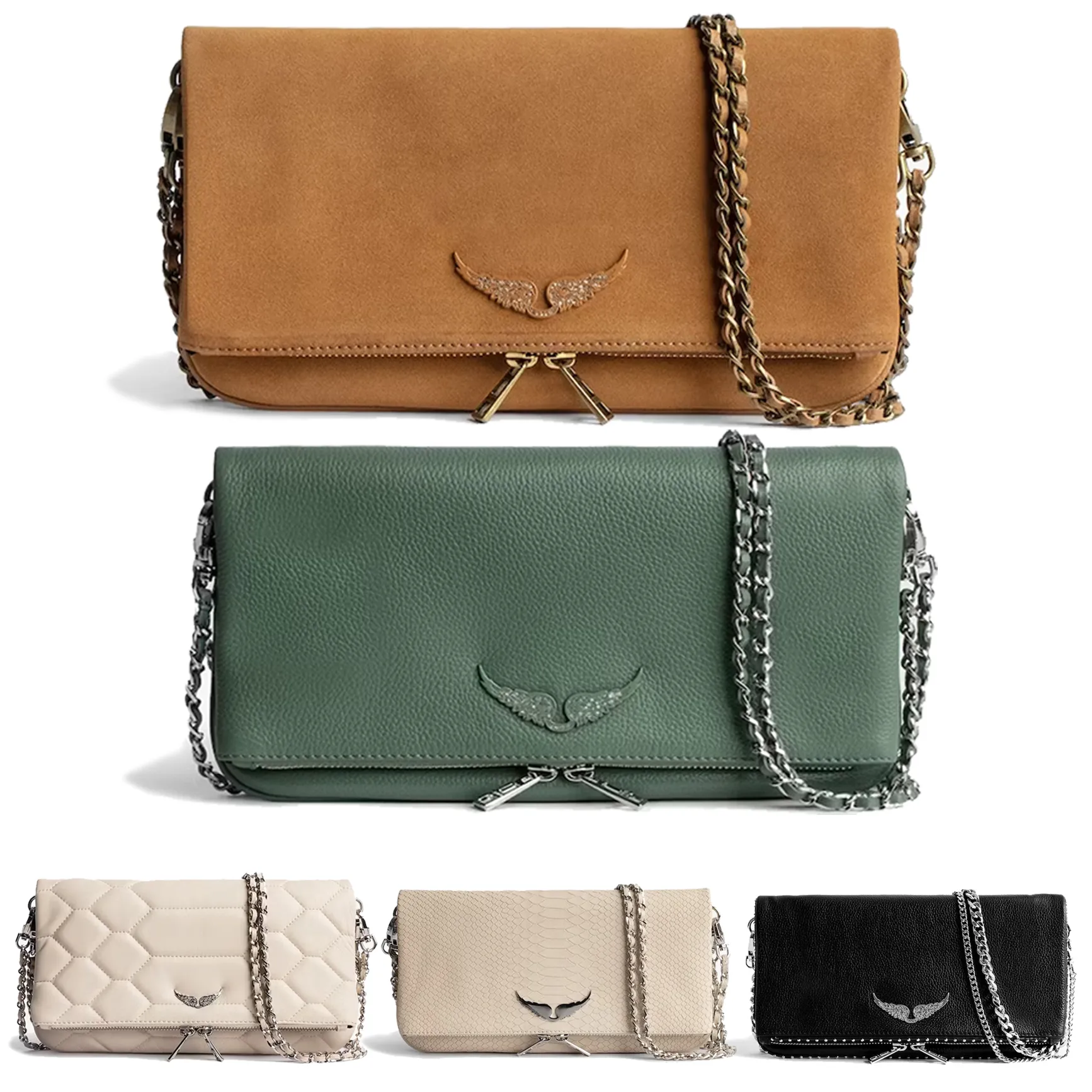 Cross Body Zadig Voltaire Letni wakacja torba sprzęgła luksusowe designerskie kobiety torby mężczyźni oryginalne skórzane torby na ramię