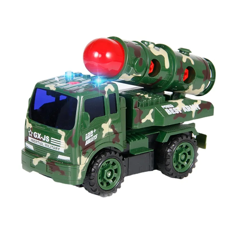 DIY Militärmodell Fordon Rocket Launcher Toy ICBM Launch Fordon Kids Assembly Toys Education Blocks Toy Children Gifts
