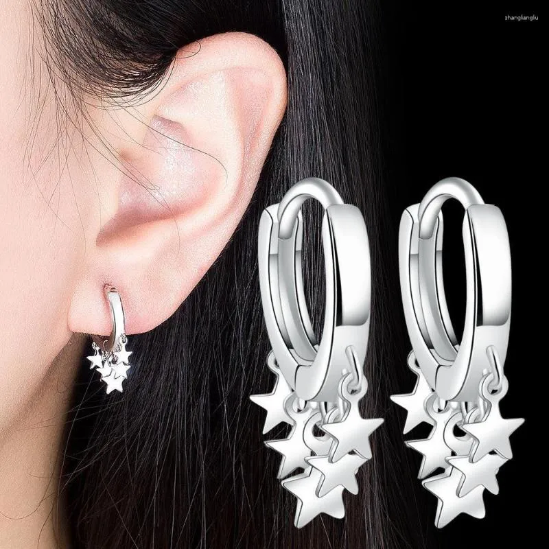 Dangle Earrings Personality Five-pointed Star Earring 2023 Fashion Silver Plated Hip Hop For Men Women Trend Party Jewelry