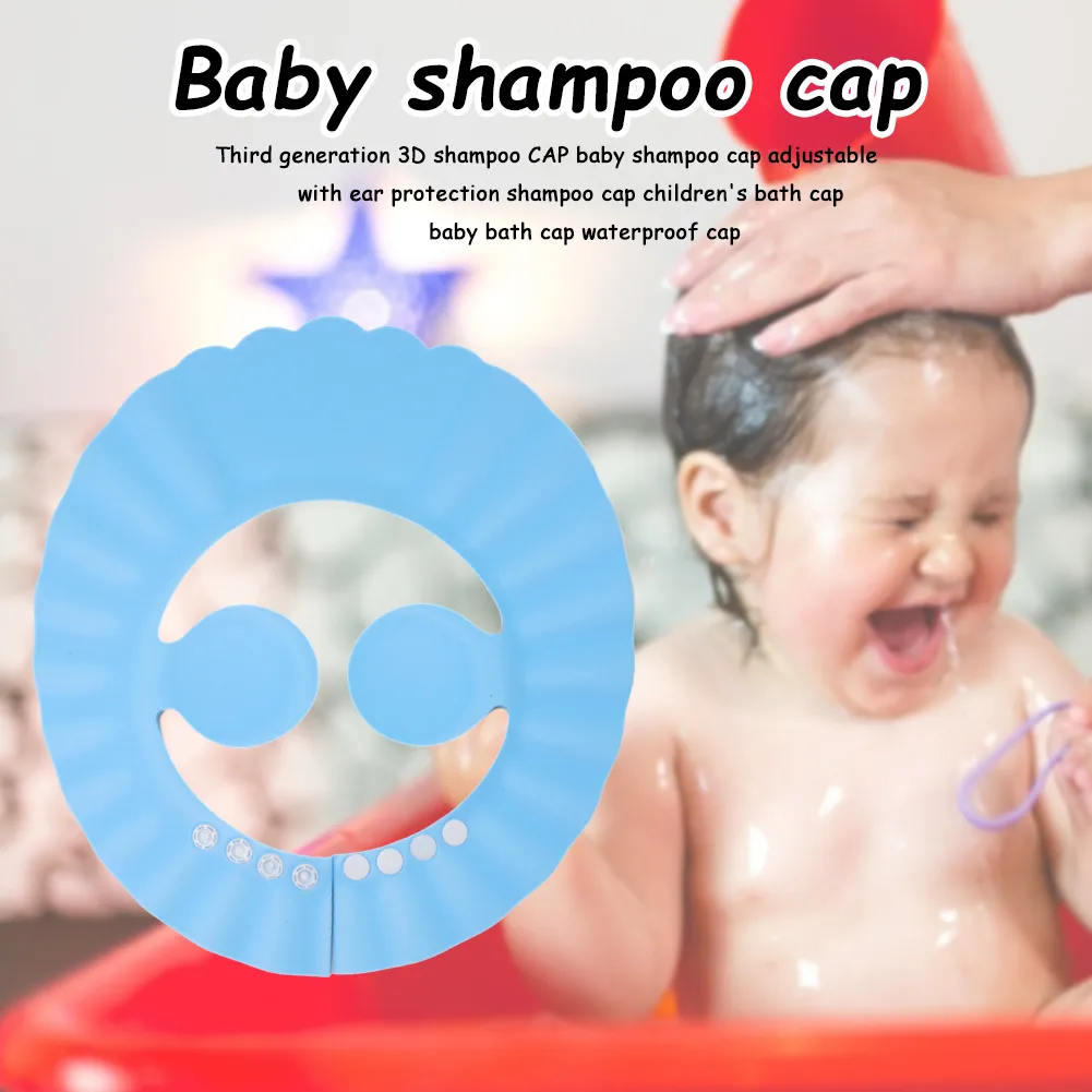 Baby Shower Cap Adjustable Hair Wash Hat for Newborn Infant Ear Protection Safe Children Kids Shampoo Shield Bath Head Cover