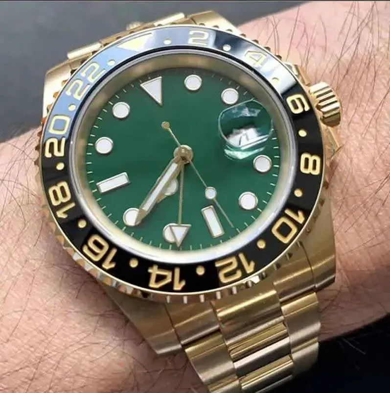 Mens Titta på Full Function Ceramic Bezel Sapphire Crystal Automatisk mekanisk rörelse rostfritt stål