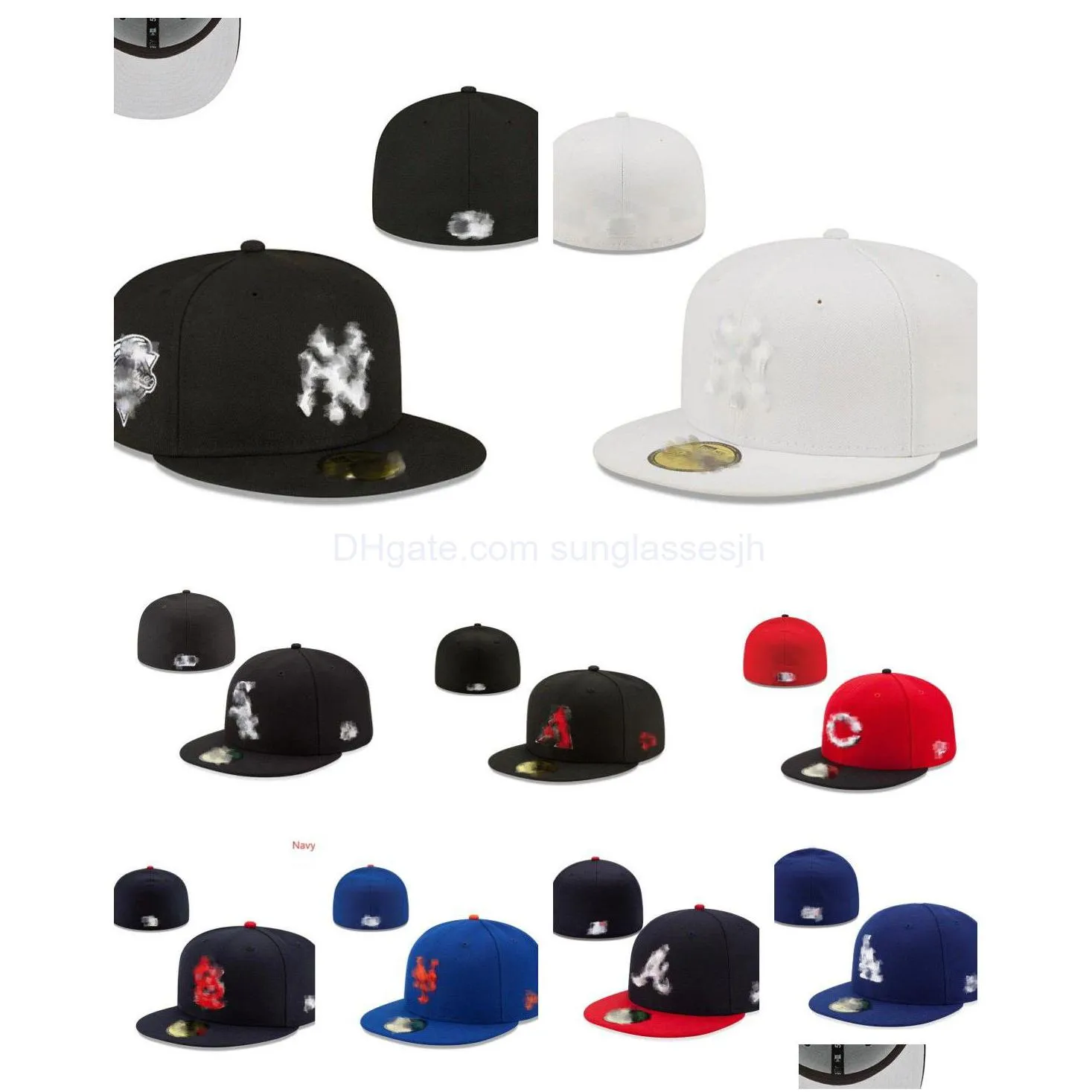 Bonés de bola Est-fitted Hats Snapbacks Hat ajustável Baskball All Team Logo Atacado Esportes ao ar livre Bordado Algodão Flat Closed Bea Dh9Sz