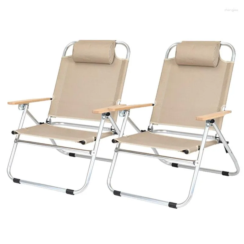 베개가있는 캠프 가구 캠핑 의자 낚시를위한 베개 긴 이완 조절 식 휴대용 안락한 안락 의자