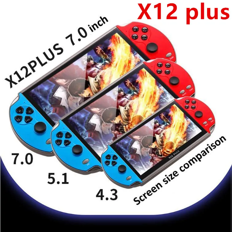 Video Game Consoles Speler X12 Plus 7 Inch Scherm Draagbare Handheld Games Console PSP Retro Dual Rocker Joystick VS x19 X7Plus