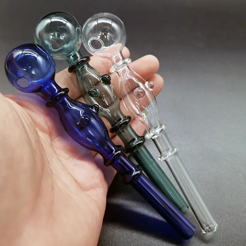 Thick Pyrex Glass Bong Oil Burner Pipe Colorful Hand Smoking Pipes Approx 140mm Helical Tube Borosilicate Spring Tubes Dab Rig Diameter Ball Balancer Water Bongs