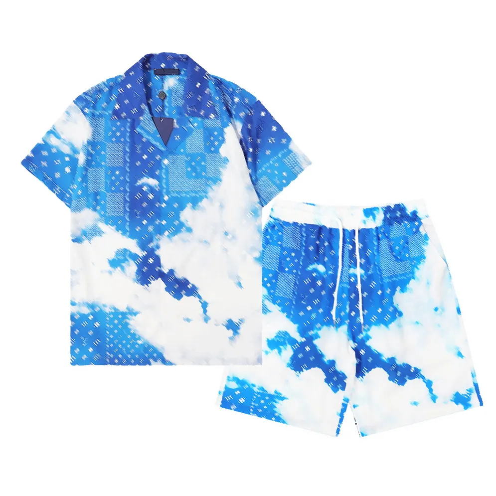 여름 하와이 비치 스타일 남성 캐주얼 셔츠 패션 편지 3D 인쇄 반팔 셔츠 스포츠 볼링 파티 디자이너 드레스 셔츠