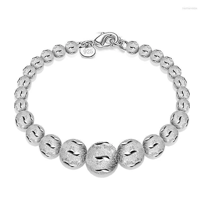 Link Bracelets Chain Magic Chinese Lucky Bead Bracelet 925 Sterling Silver Ball Elegant Woman With Good Quality Lobster Charm Jewelry Raym22