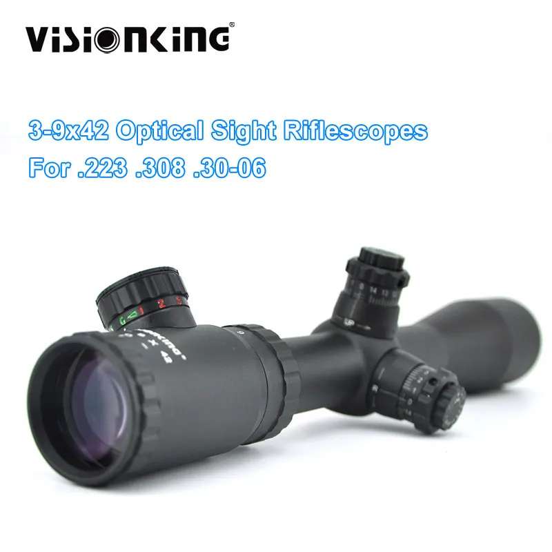 Visioning 3-9x42 Riflescope Telescopic Sight Red Dot Sight Scope Edge Glass Fullt Multi Coated Optics Tactical Accessories Wide Range Riflescope Quality Lot