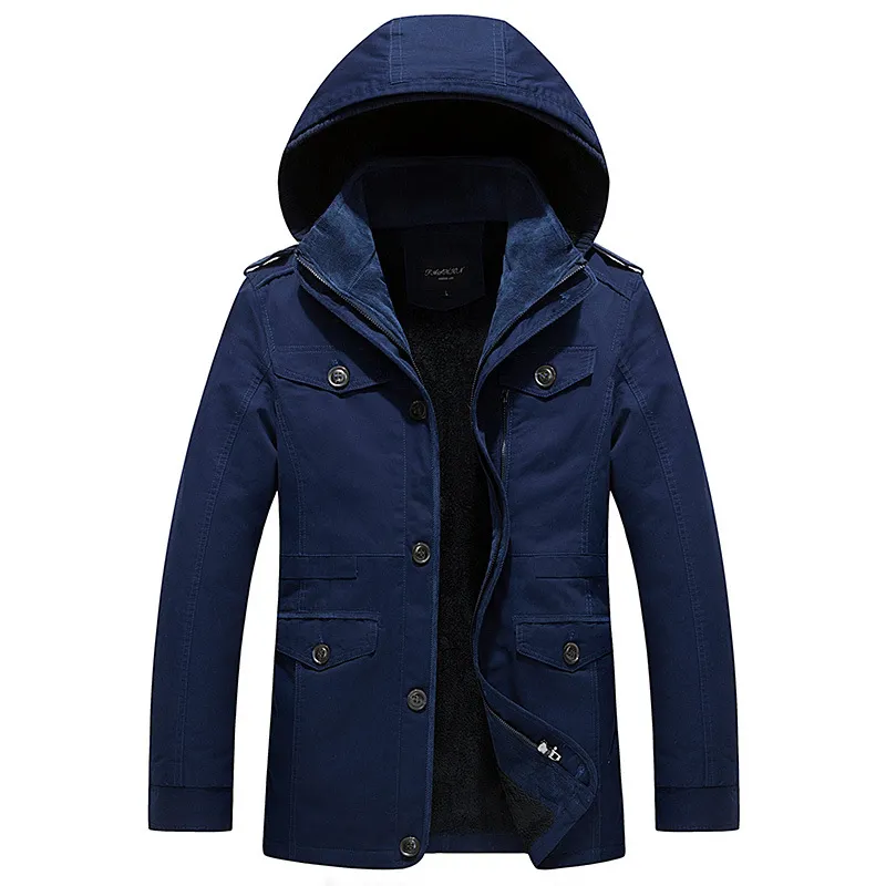 대형 청소년 남성의 순수 면세기 재킷, 중간 길이의 트렌치 코트, 봉제 및 두꺼운 재킷,면 의류