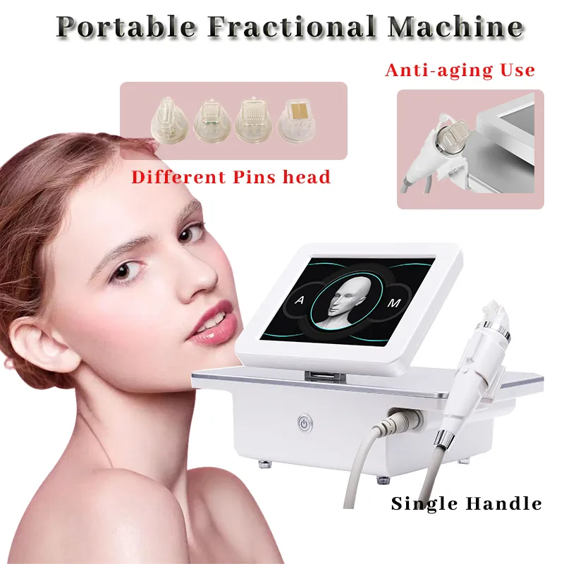 Portable Micro Needle Fractional Beauty Machine Rf Skin Tightening Acne Cicatrici Rimozione Antirughe