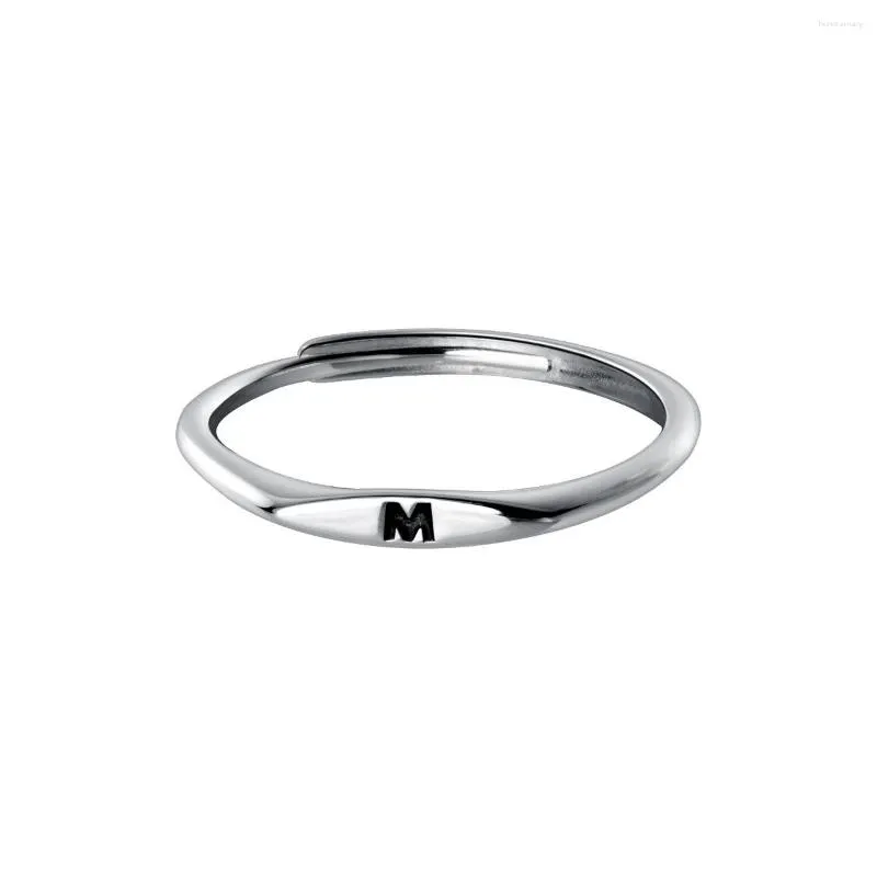 Bagues Cluster La Monada Taille 53-57mm 0.2cm 24 Lettre Argent 925 Pour Femme Bague Simple Fine Jewerly Réglable