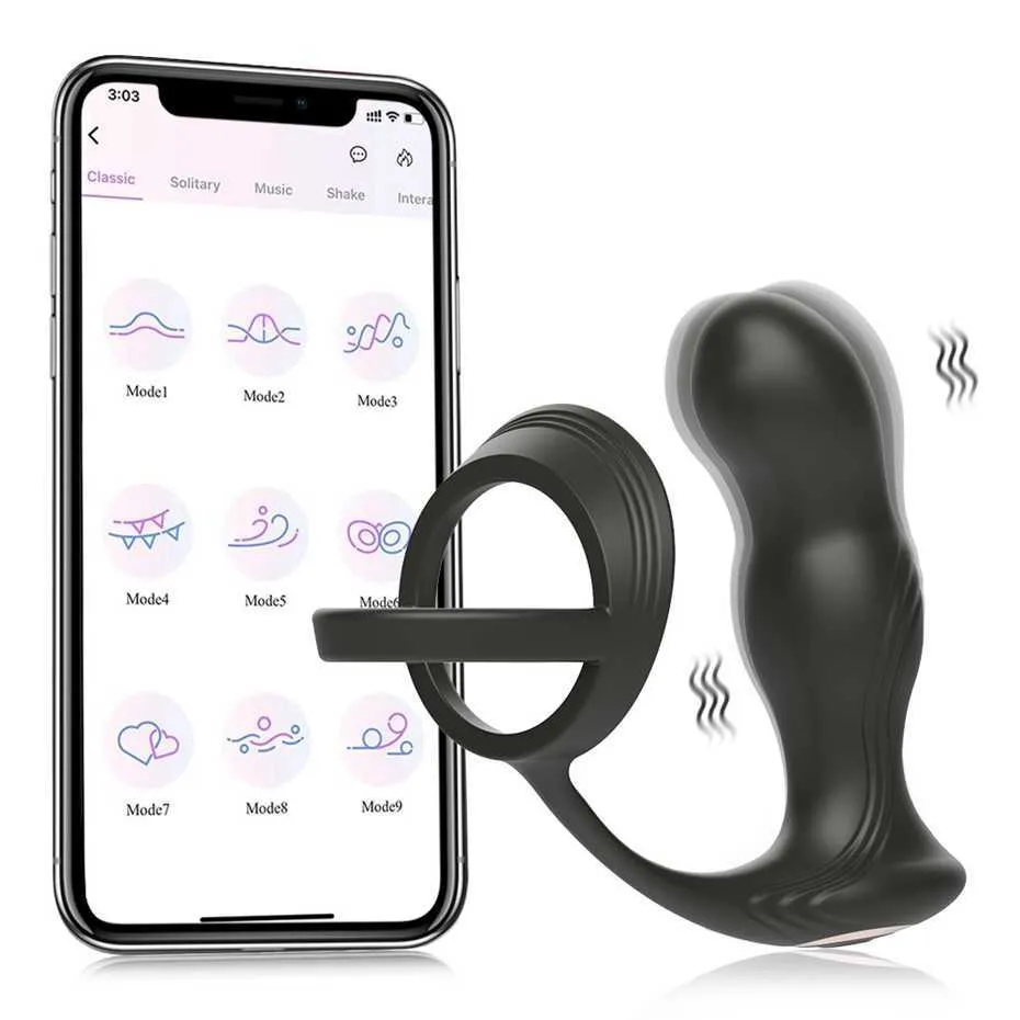 Yulongyao 1ª geração APP massageador anal controlado remotamente G-spot masculino tipo L vestibular 75% de desconto nas vendas on-line