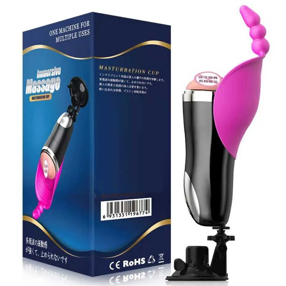 Wanle Egg Cup Męskie samoloty tylne urządzenie wibracyjne w pełni automatyczne ssanie seksu oralnego Produkty dla dorosłych 75% zniżki na sprzedaż online