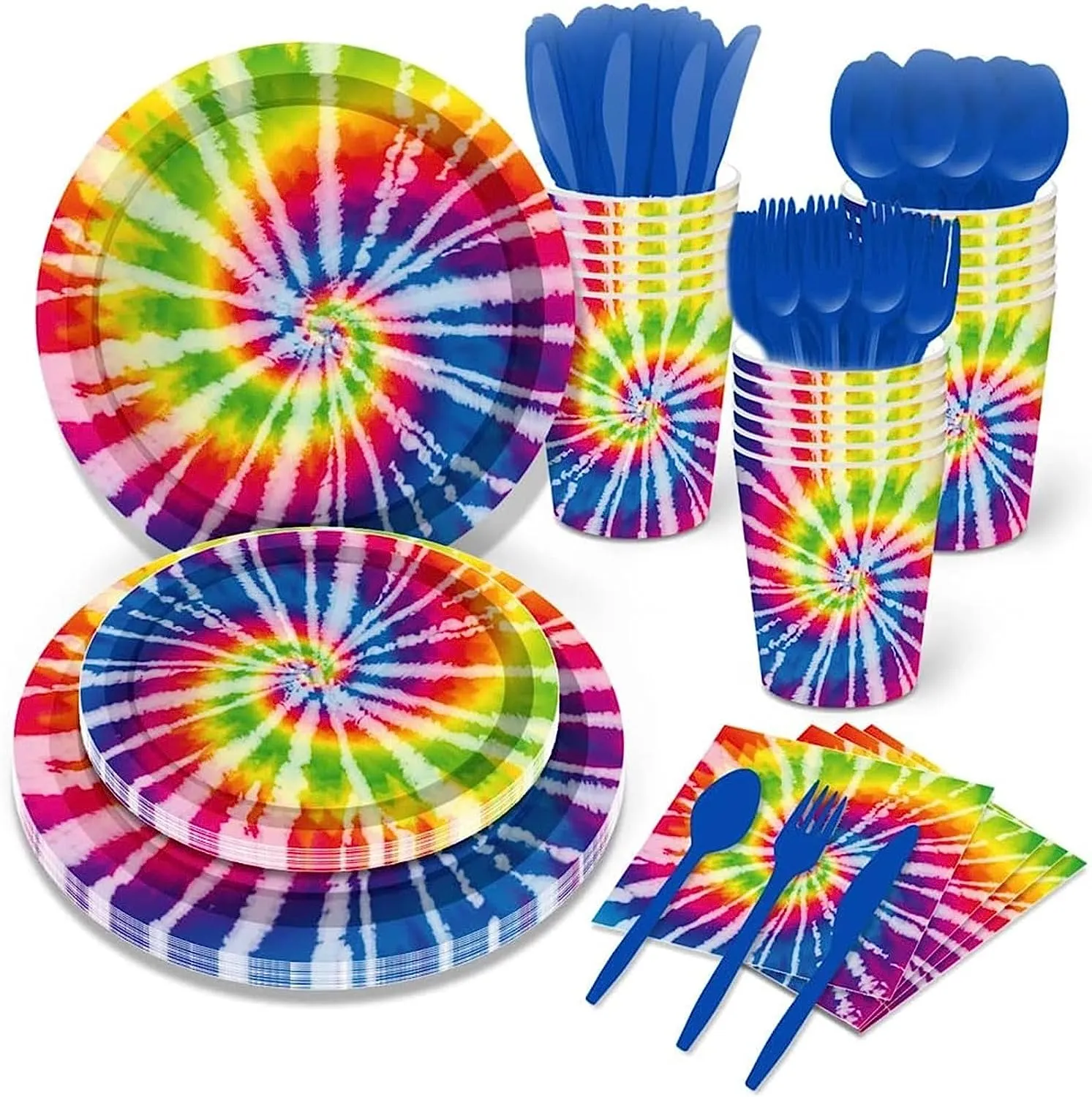 Piatti Arcobaleno Piatti Di Carta Colorati Stoviglie Di Compleanno Tie Dye  Forniture Feste Acquarello Tema Piatti Rotondi Usa E Getta Set 8 Ospiti  Tovaglioli, Tazze Da 20,48 €