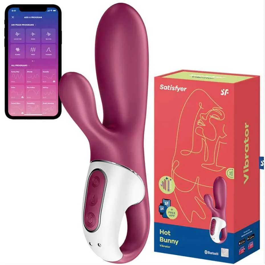 German Satisfyer Hot Bunny Women's Massage Shaker APP Control 75% Off Online sales