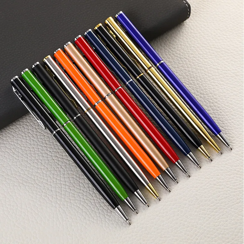 Metal Ballpoints Student Writing Ballpoint Pen Business Signatures Ball Pen Office School Supplies 13 Colors Gel Pens TH0095