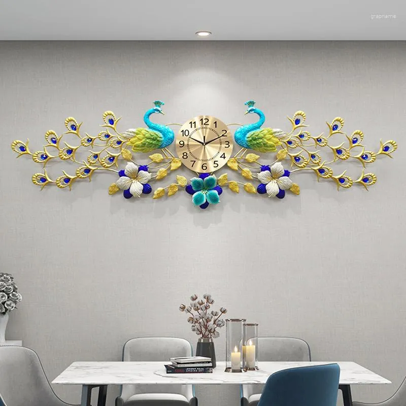 Wandklokken Modern Woonkamer Klok Groot Design Unieke items Nordic Gold Horloge Murale Home Decoraction L