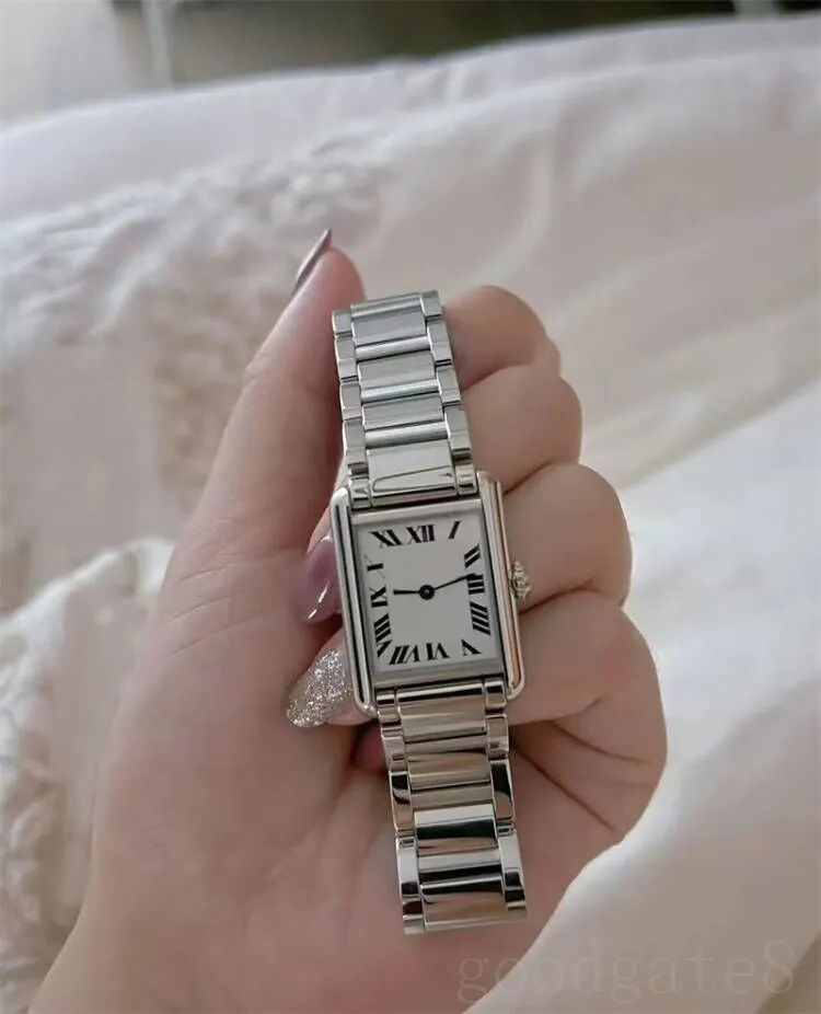 Mens relógio quadrado relógios de luxo de alta qualidade mulheres aço inoxidável quartzo montre de luxe delicado movimento requintado moda relógio festa de negócios xb09 C23