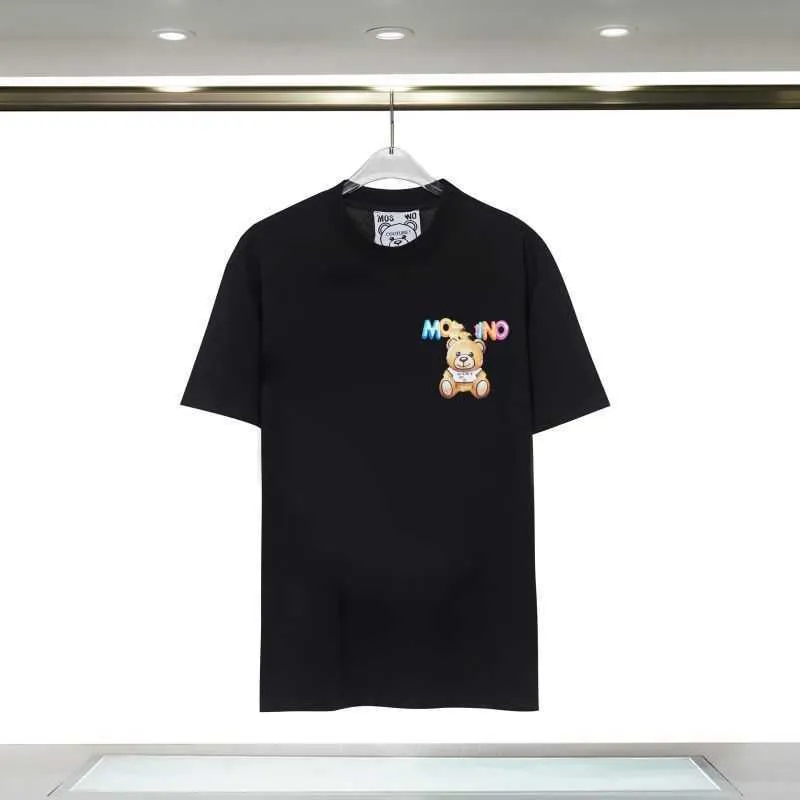 Camicette da donna Camicie firmate da donna Moschino tshirt estate marchi di lusso italiani nuove magliette cartoon orso girocollo in cotone sciolto 24031814
