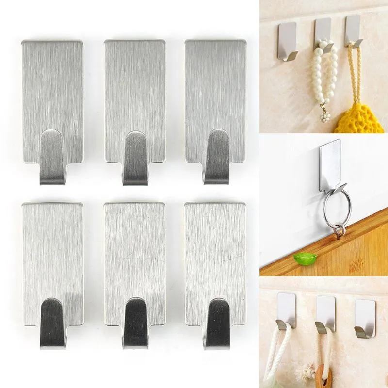 Set Of Self Adhesive Stainless Steel Wall Hooks For Key Bags, Coats, And  Kitchen And Under Cabinet Drawers Bathroom From Zongjieya, $5.5