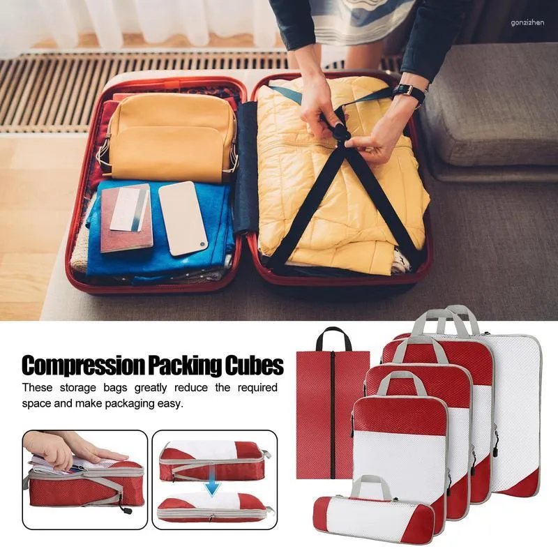 Sac Compression Voyage, Organisateur Valise Avec Compression, Sac