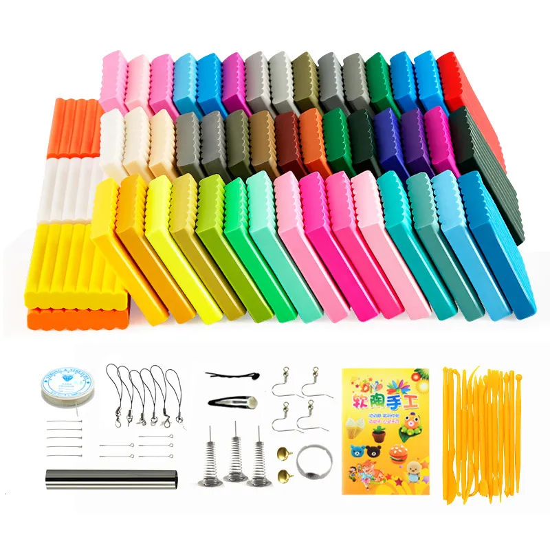 Klei Deeg Modellering 243650 Kleuren Polymeer Fimo DIY Zachte Set Moulding Craft Oven Bakken Blokken Montessori Vroeg Onderwijs Speelgoed voor Kinderen 230621