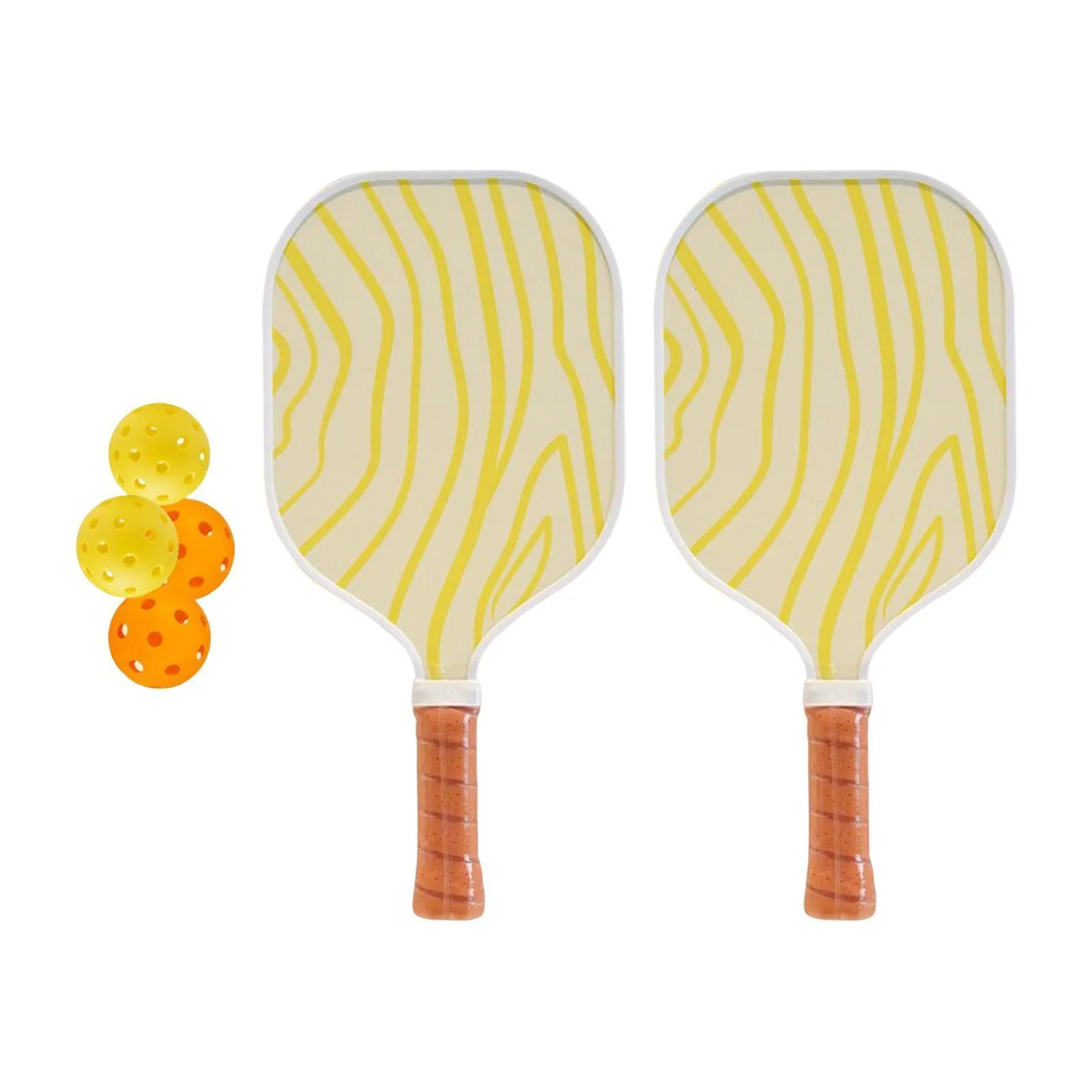 Raquettes de squash Portable Pickleball Paddle Set Comprend 2 Raquettes 4 Balles Pickleball Léger pour Sports de Plein Air Composite Adultes Hommes Femmes 230621