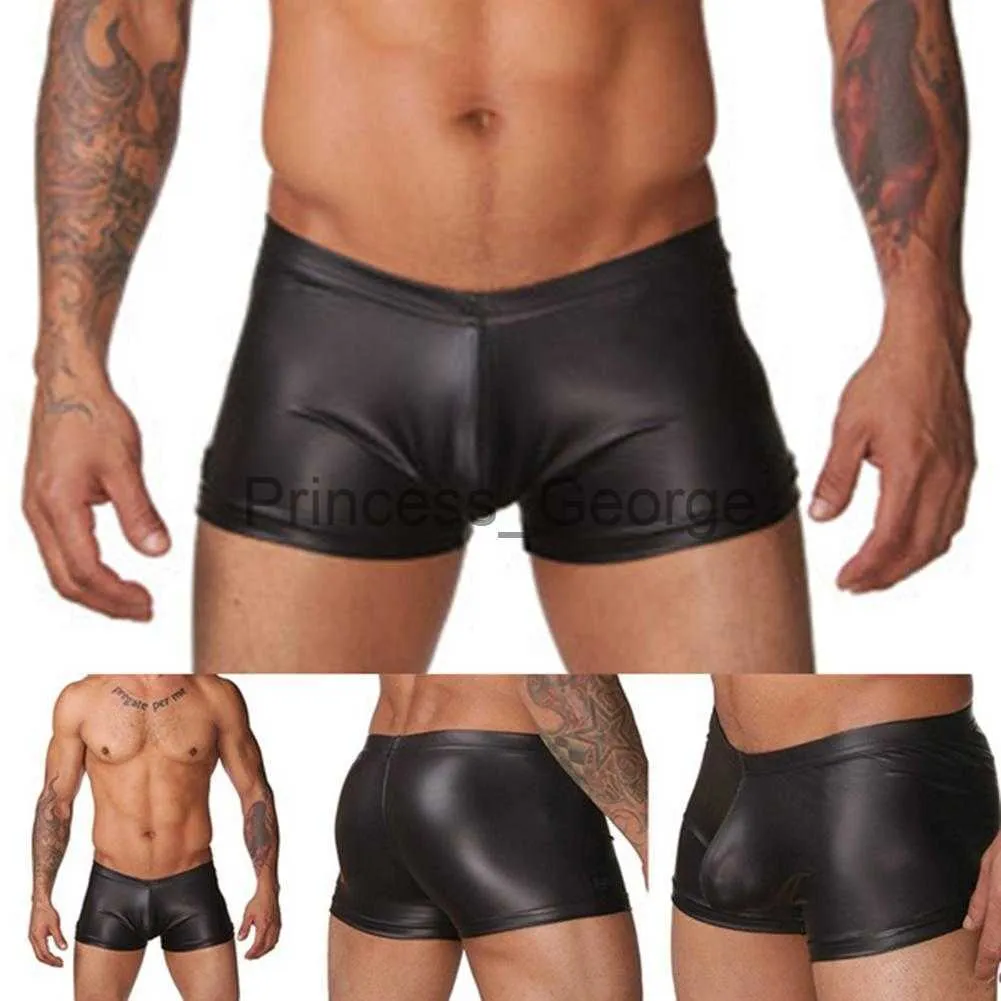 Costumi da bagno da uomo Uomini sexy Boxer in ecopelle Slip Pantaloncini Intimo Mutande morbide Costumi da bagno Ragazzo Costume da bagno Uomo Costume da bagno Surf Banadores x0625 x0625 x0625 x0625