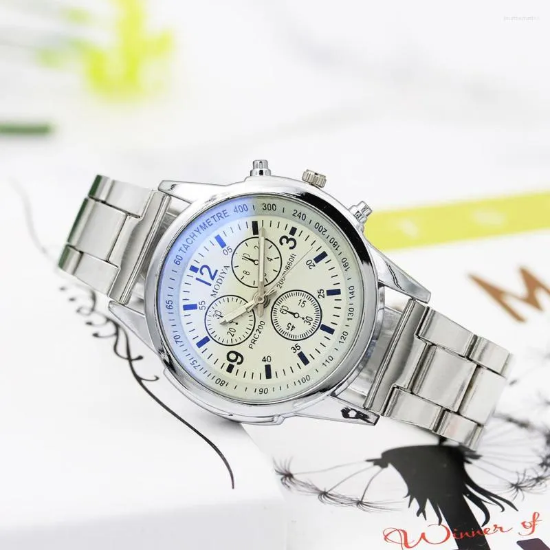 Zegarek na rękę męską obserwuje wysokiej jakości luksusowy kwarc-battery ze stali nierdzewnej 43 mm wodoodporny zegarek