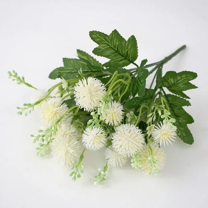 Decorative Flowers Twelve Head Sea Urchin Simulation Flower Home Decor Shooting Props Lies Plastic Wedding Decoration Artificial