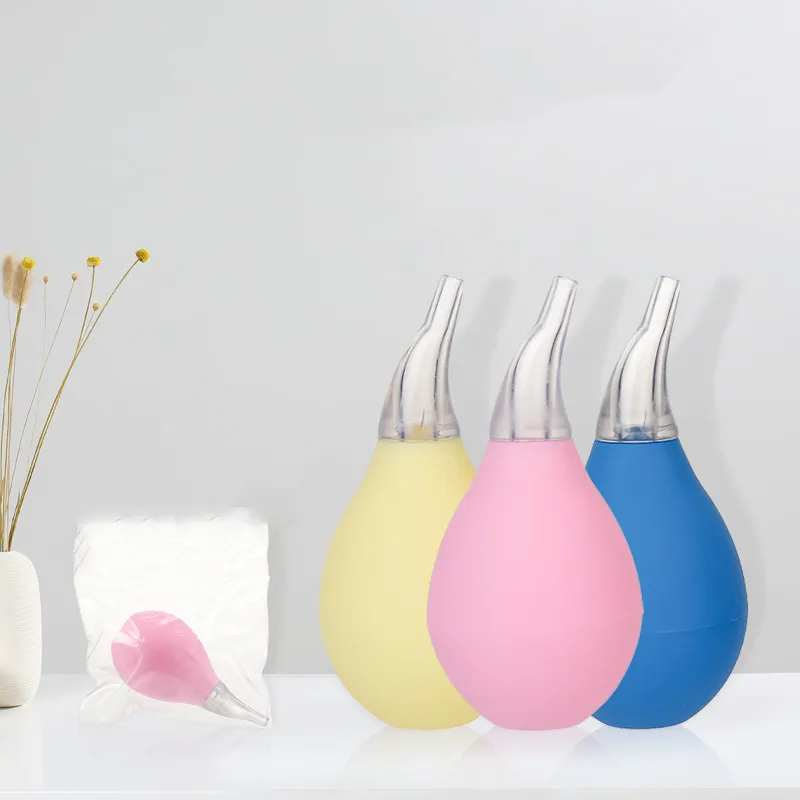 Bébé nouveau-né Silicone sécurité aspirateur Nasal aspiration pointe souple Mucus aspirateur nez qui coule nettoyant bébé soin outil