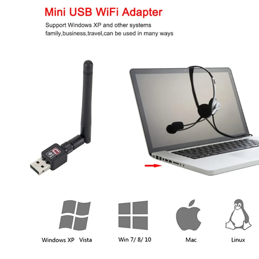 150 Mbps Usb Wifi Adaptadores Sem Fio Placa De Rede Lan Adaptador.