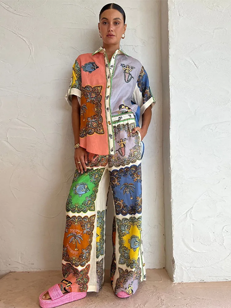 『セットアップ』 24ss semoh　Graphic shirt pants セットアップ』 24ss semoh Graphic shirt pants