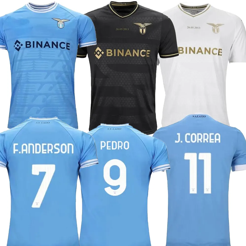 10 LUIS ALBERTO voetbalshirt 23-24 thuis uit zwarte Thaise kwaliteit shirts op maat 7 F. ANDERSON 9 PEDRO 17 IMMOBILE 20 ZACCAGNI 21 SERGEJ 29 LAZZARI dhgate groothandel