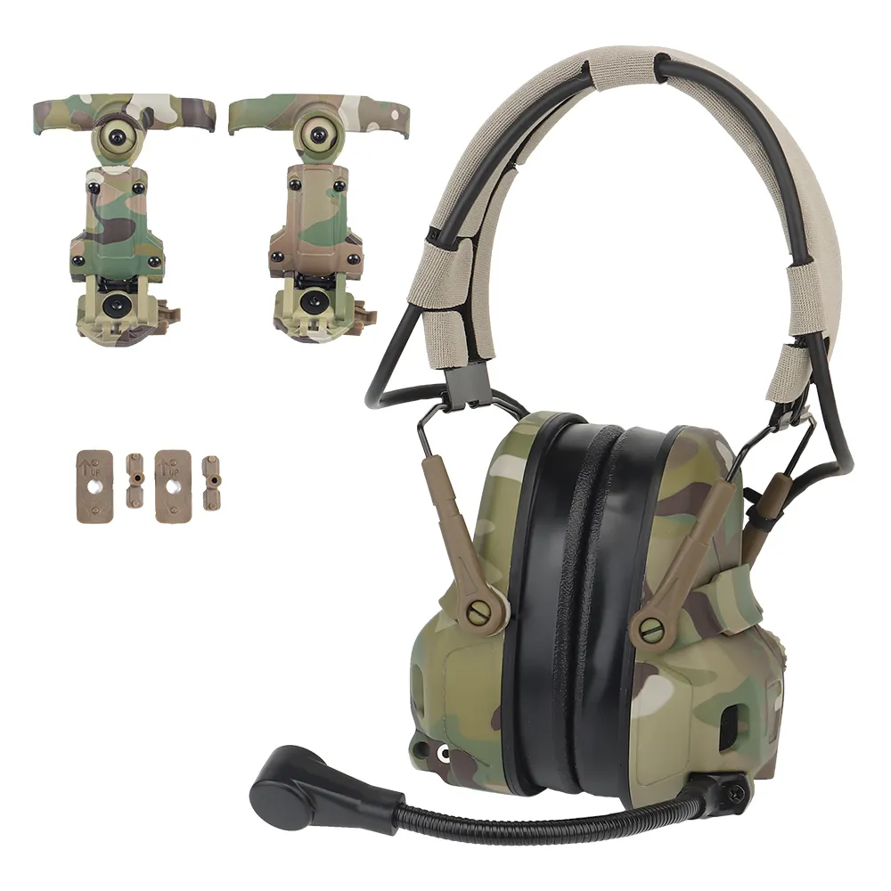 Écouteur tactique GEN 6 Cache-oreilles tactique Chasse Tir Réduction du bruit Casque pour OPS Core ARC et Wendy M-LOK Casque monté sur la tête 2 en 1 230621