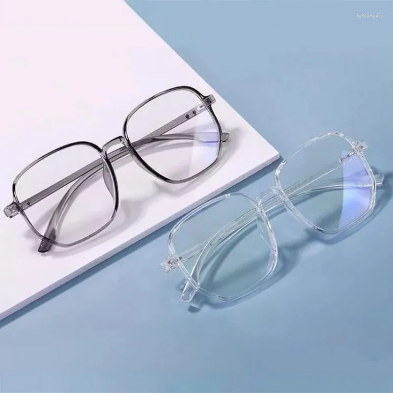 サングラスフレームファッションビッグスクエアフレームアンチブルーライトグラス女性男性コンピューターゲーミングアイプロテクションアイウェア透明な眼鏡