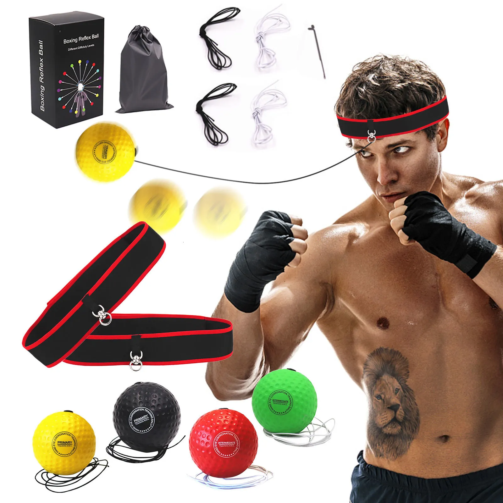 Boxing Reflex Ball Set Focus & Hand Eye Coordination Boxing Training