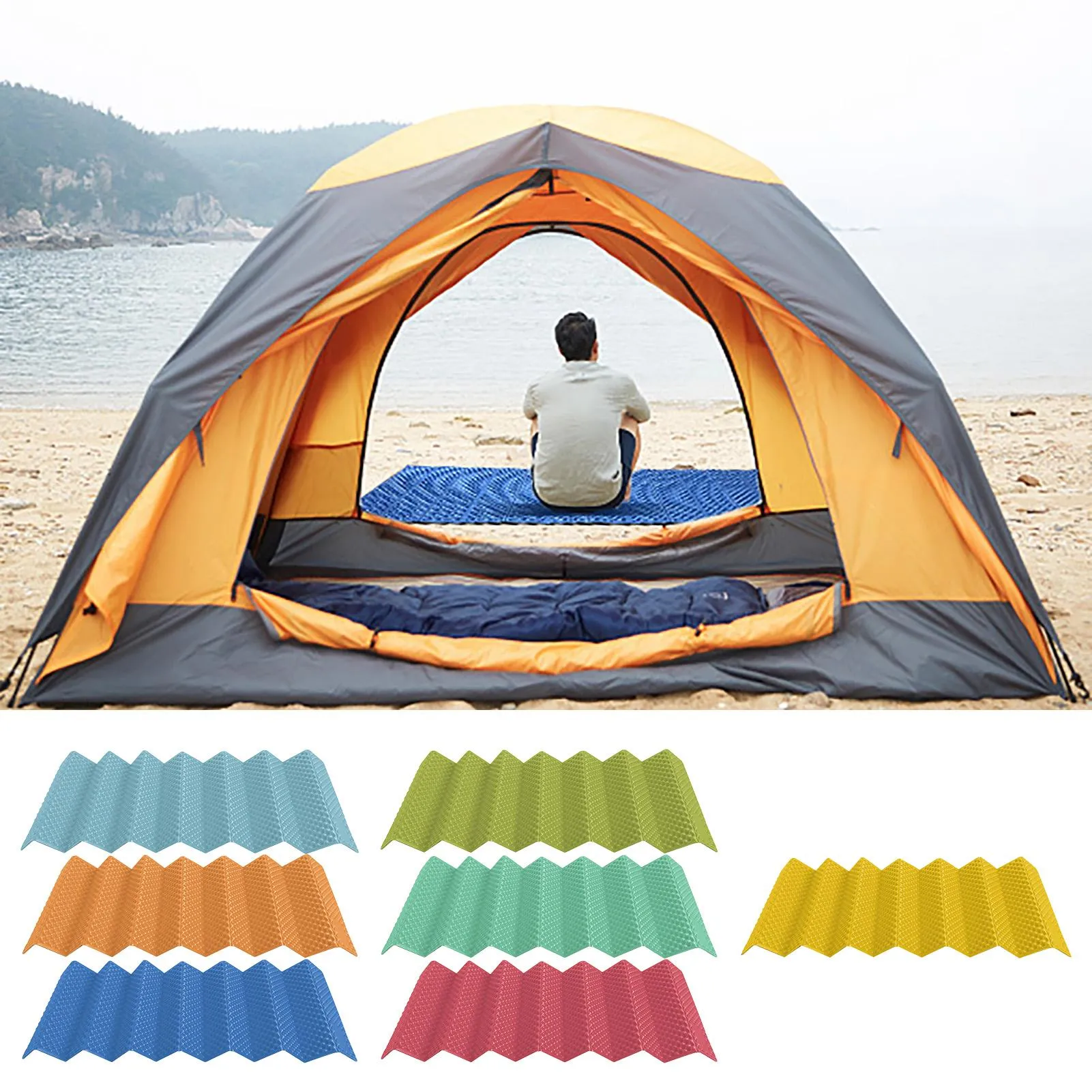Mat 180x60cm Outdoor Camping Mat Ultralight Foam Camping Mat Folding Beach Tent Picnic Mat Sleeping Pad Waterproof Camping Mattress